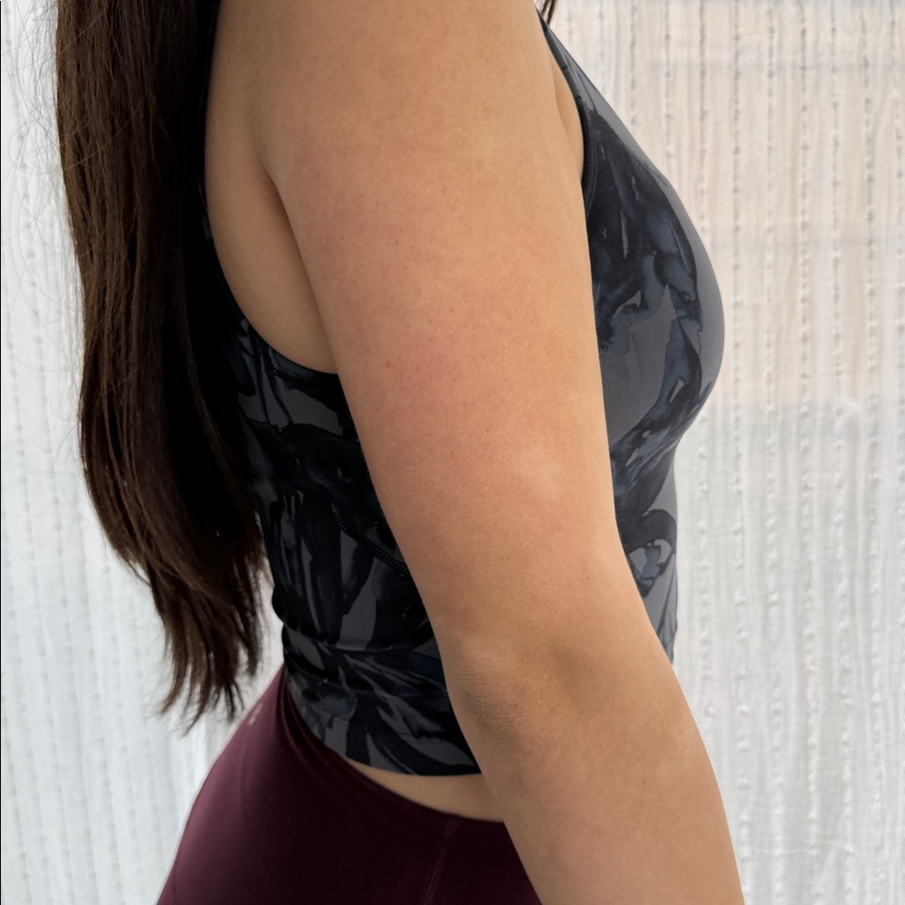 NWT lululemon athletica Black Floral Sports Bra